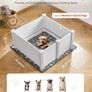 Dogs Whelping Box PVC Puppies Playpen with Height Adjustable Door and Washable Pee Pad, Anti-Deformation Indoor Puppy Play Pen for Medium Breed Dogs Image 2