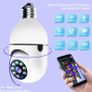 1080P PTZ 360 Wifi IP Camera Indoor 4X Digital Zoom AI Human Detect Wireless Camera H.264 Audio P2P 2MP Security CCTV Bulb Camera Image 2