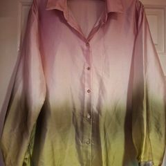 Zara satin tie dye shirt
