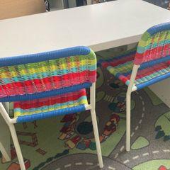 Kids IKEA Stuva desk and 2 chairs