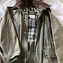 Barbour Bedale vintage hooded waxed Jacket sage Image 9