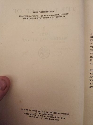 The Defence Of Democracy. By John Middelton Murry. First Edition 1939 Hardback In Good Condition See Photos For Same.
