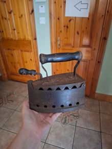 Old antique coal iron postage possible