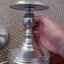 pair of metal pillar candle holders Image 3