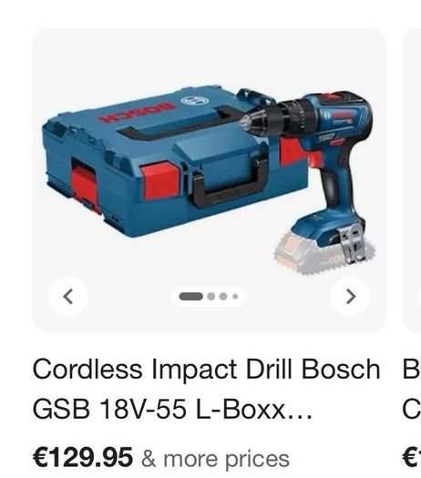 Bosch GSB 18V-55 Brushless 18V Combi Drill in L Boxx (Bare Unit)