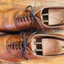 Churchs Custom Grade Tan Brogue Oxford Shoes UK 10 Made in England Image 5