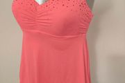 Pink swimwear tankini top size UK18 EU46 cup C Postage included
