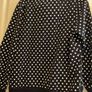HAILYS polka dot high neck sweatshirt with wooden buttons (navy and white) size l Image 2