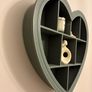Wood Grey Heart Shaped Shelf/shelving Image 2