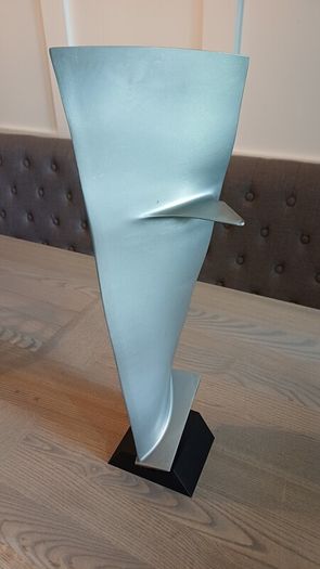 Large Mounted Boeing 737 CFM 56-3 Titanium Jet Engine Blade, Aircraft, Aviation