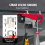 998 kg Lifting Capacity, 1600W 220V Electric Steel Wire Winch with 427 cm Wired Remote Control, 1219 cm Single Cable Lifting Height Image 2