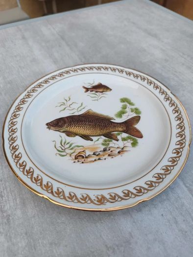 Vintage French Porcelain Fish Service Set c.1950s