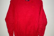Superdry Mens V-Neck Jumper Size Large Red