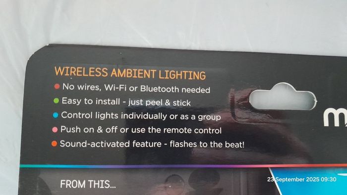 JML Mood Magic Beat Sound Responsive Remote Controlled Wireless Colour Changing LED lights - Pack Of 4