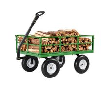 Steel Garden Cart 1200lbs Capacity Heavy Duty Wagon Cart 13in Tires
