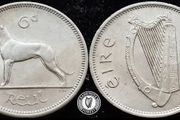 [#451] - Ireland 1967 | Irish 6p | Six Pence | Wolfhound | KM.13a | High Grade