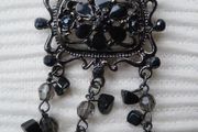 New black brooch, Costume jewellery, Gift