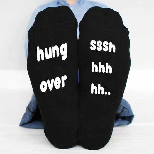 Hung Over, Ssshhhhh Funny Socks