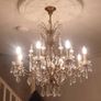 Old Brass&Cut Glass Chandelier Image 7