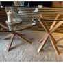 Glass coffee table -and matching side table Image 2