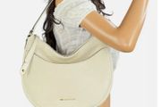 Unwanted gift Michael Kors Dover Lg Half-moon Hobo Pebbled Leather Shoulder Bag Light Cream