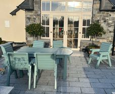 Solid wood garden furniture