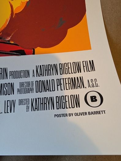 Oliver Barrett Point Break Screen Print Poster Rare