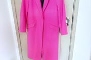 Hot pink wool mix coat in hot pink from Topshop size 10