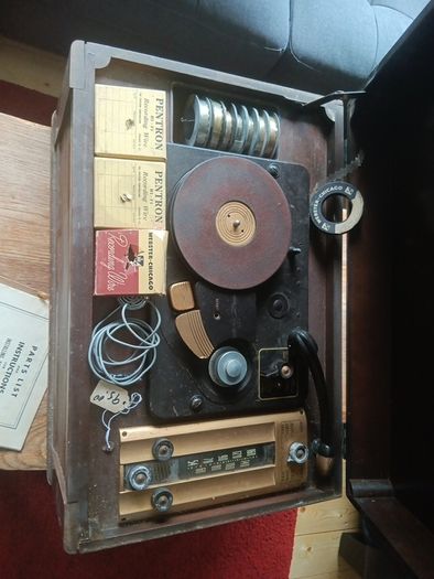 Vintage Silvertone wire recorder
