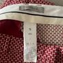 Marella Red Patterned Trousers - Size 12 - Cropped Fit Image 4