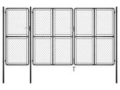Garden Gate Steel 200x395 cm Anthracite