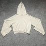 Maison Margiela Drop Shoulder Hooded Sweatshirt Sz 8UK 4US S Beige Flare Sleeves Image 2