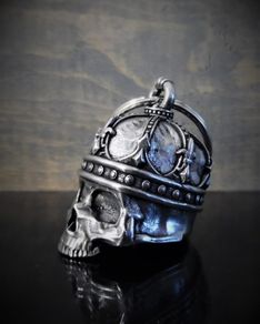 Bravo 3D King Skull Guardian Spirit Bell Motorcycle Motorbike Biker Gift