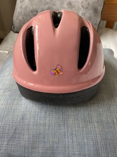 Girl's Pink Safety Helmet for Biking or Scooter