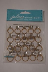Jolee's Boutique - Scrapbooking Stickers - Wedding - Rings - Embellishments