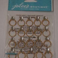 Jolee's Boutique - Scrapbooking Stickers - Wedding - Rings - Embellishments