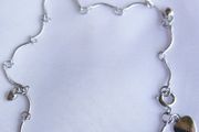 Vintage 18ct G P white Gold Plated Women's Bangle Bracelet L 9" - 2,97g