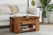 Coffee Table Old Wood 79x49x41 cm Engineered Wood