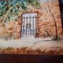 Vintage framed "The Garden Gate" watercolour Image 2