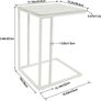 C Shaped End Table,Small Side Table, Couch Side Table for Living Room,Sofa,Couch Bedroom, White (FREE SHIPPING) Image 7