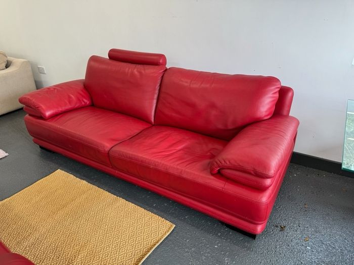 Red Leather Sofa