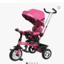 Kiddo 4-in-1 Tricycle with Push Handle - Pink Image 5