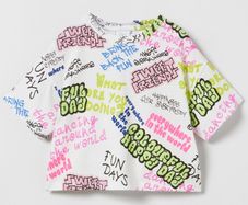 Girls top Graffiti T-shirt 11-12yrs From Zara - New!