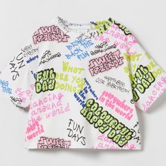 Girls top Graffiti T-shirt 11-12yrs From Zara - New!