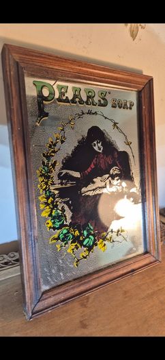antique pears soap mirror