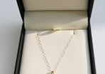 9ct Gold Solitaire Diamond Pendant & Chain