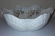 SALE!  Large AYNSLEY England JUST ORCHIDS Scalloped Fine Bone China Bowl