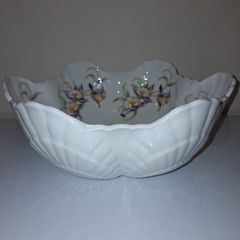 SALE!  Large AYNSLEY England JUST ORCHIDS Scalloped Fine Bone China Bowl