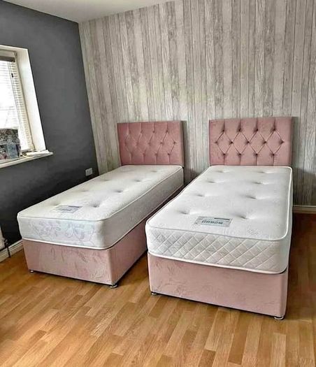Single bed and mattress in all colours