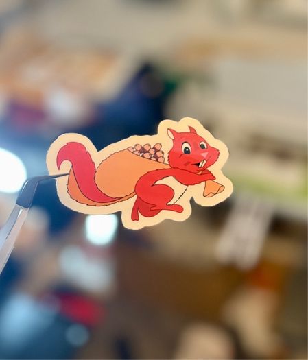 Cyril The Squirrel An Post Retro Glossy Sticker 2-Pack